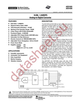 ADS1625IPAPR datasheet  